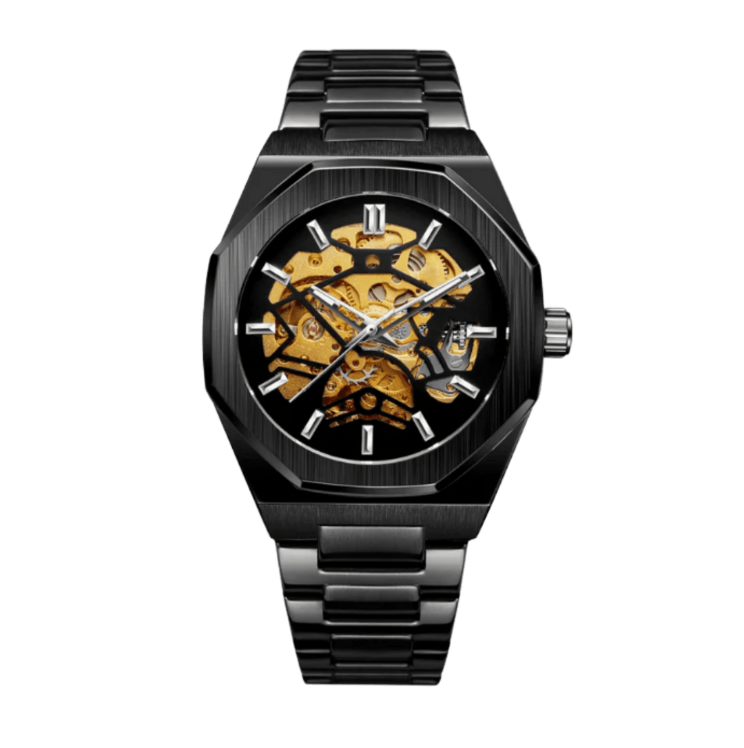 Leopold™ | Edelstahl Skelett-Automatikuhr