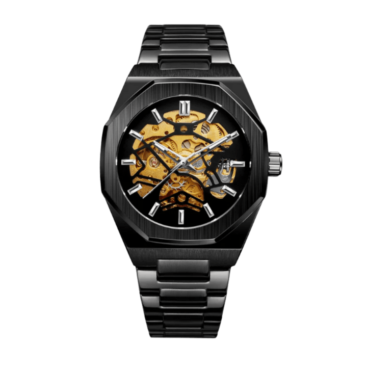 Leopold™ | Edelstahl Skelett-Automatikuhr