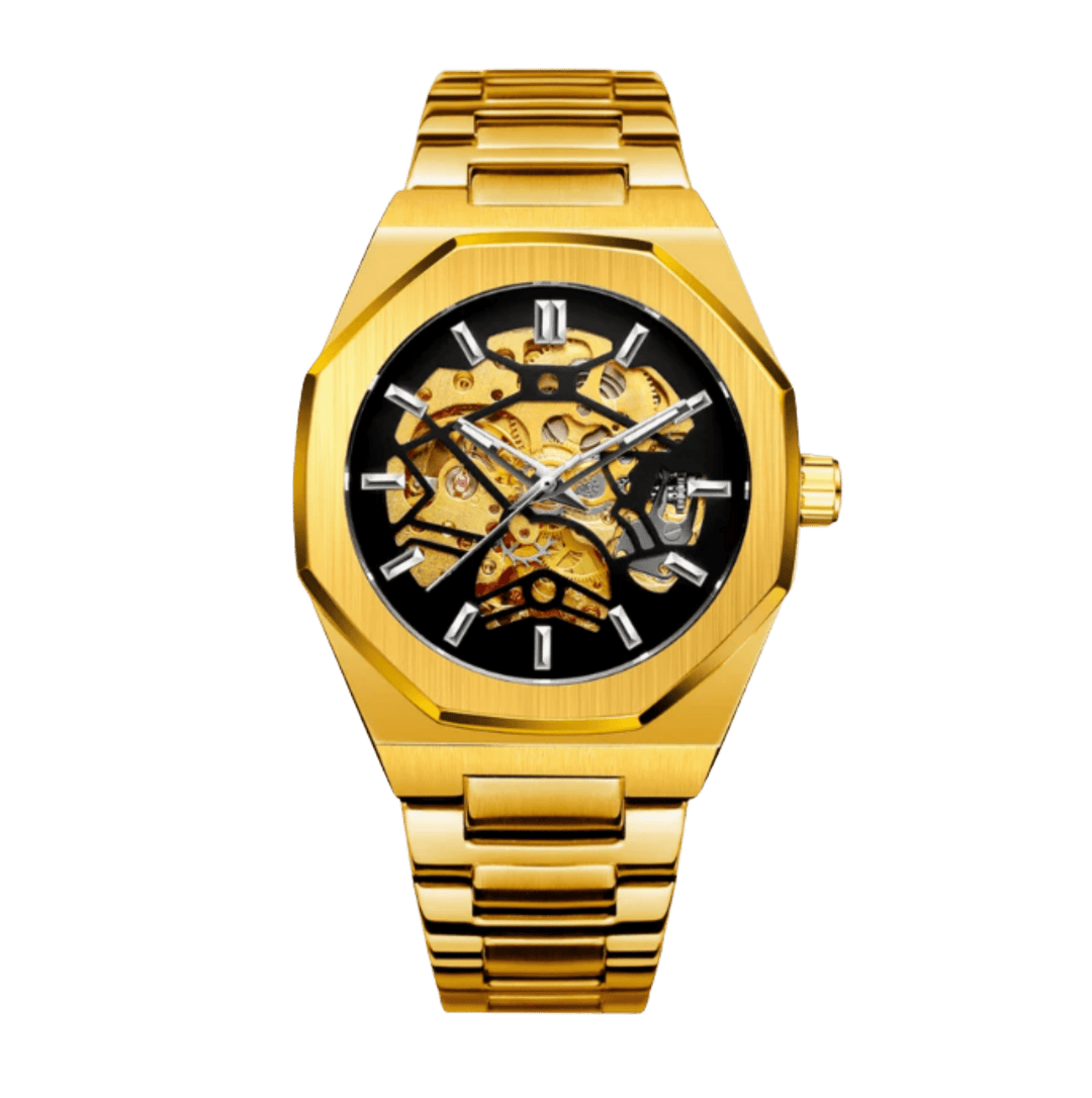 Leopold™ | Edelstahl Skelett-Automatikuhr