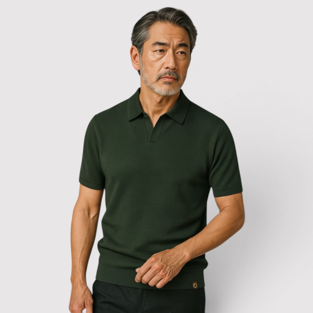 Gottlieb™ | Poloshirt ohne Knopfleiste