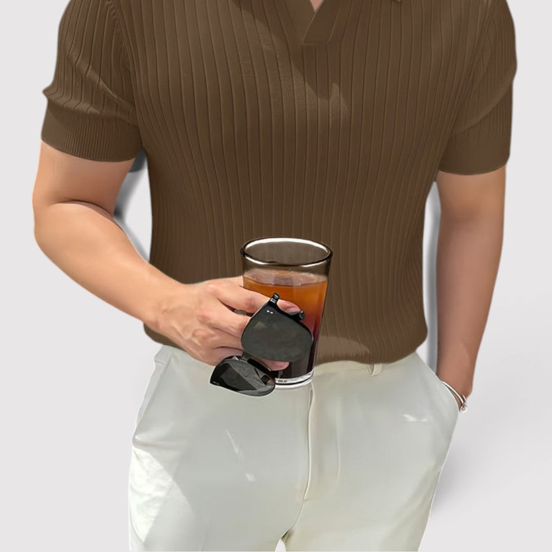 Simon™ | Poloshirt mit Rippstruktur