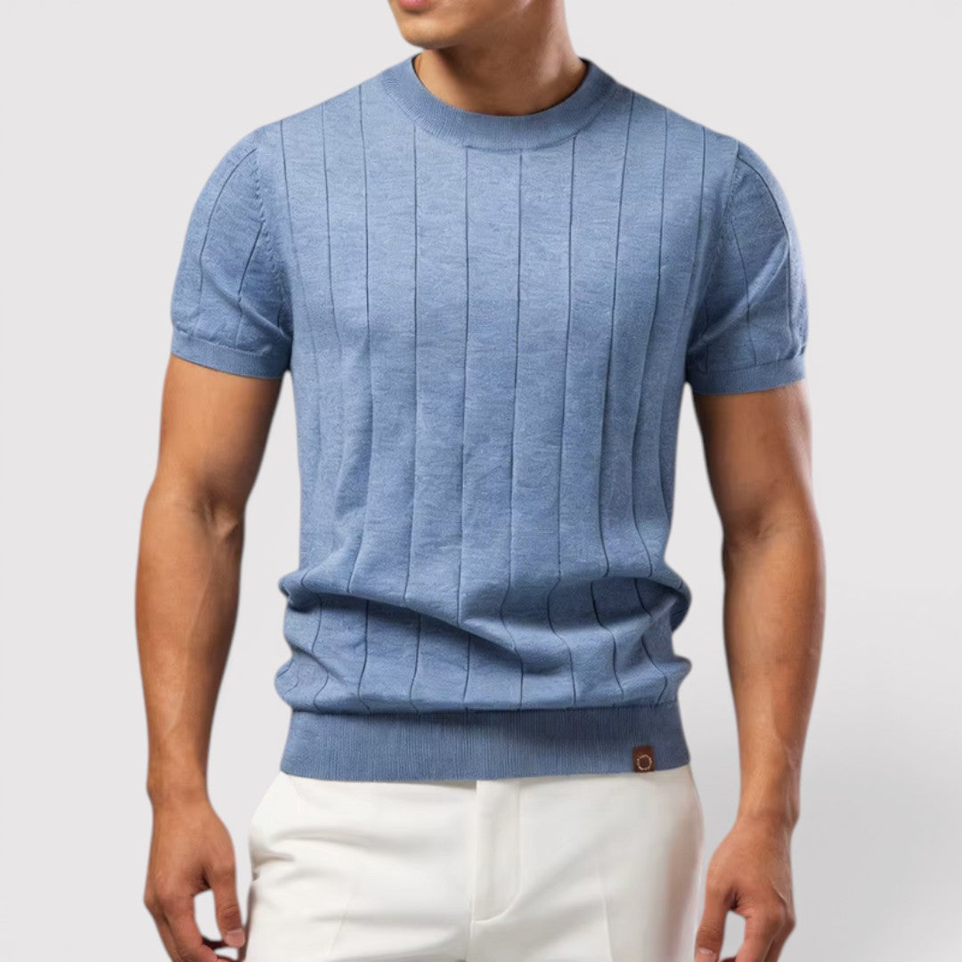 Luis™ | Kurzarm-Strickshirt mit Rundhals