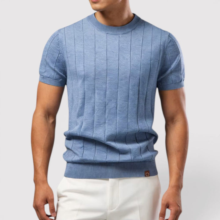 Luis™ | Kurzarm-Strickshirt mit Rundhals