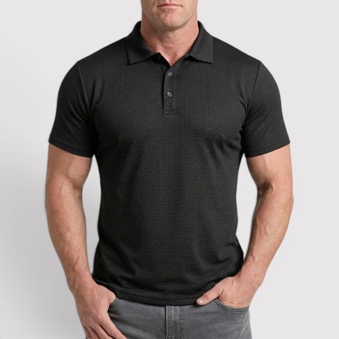 David™ | Poloshirt mit wabenartiger Struktur
