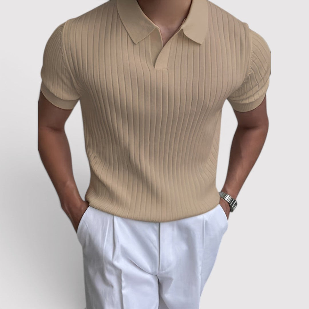 Simon™ | Poloshirt mit Rippstruktur