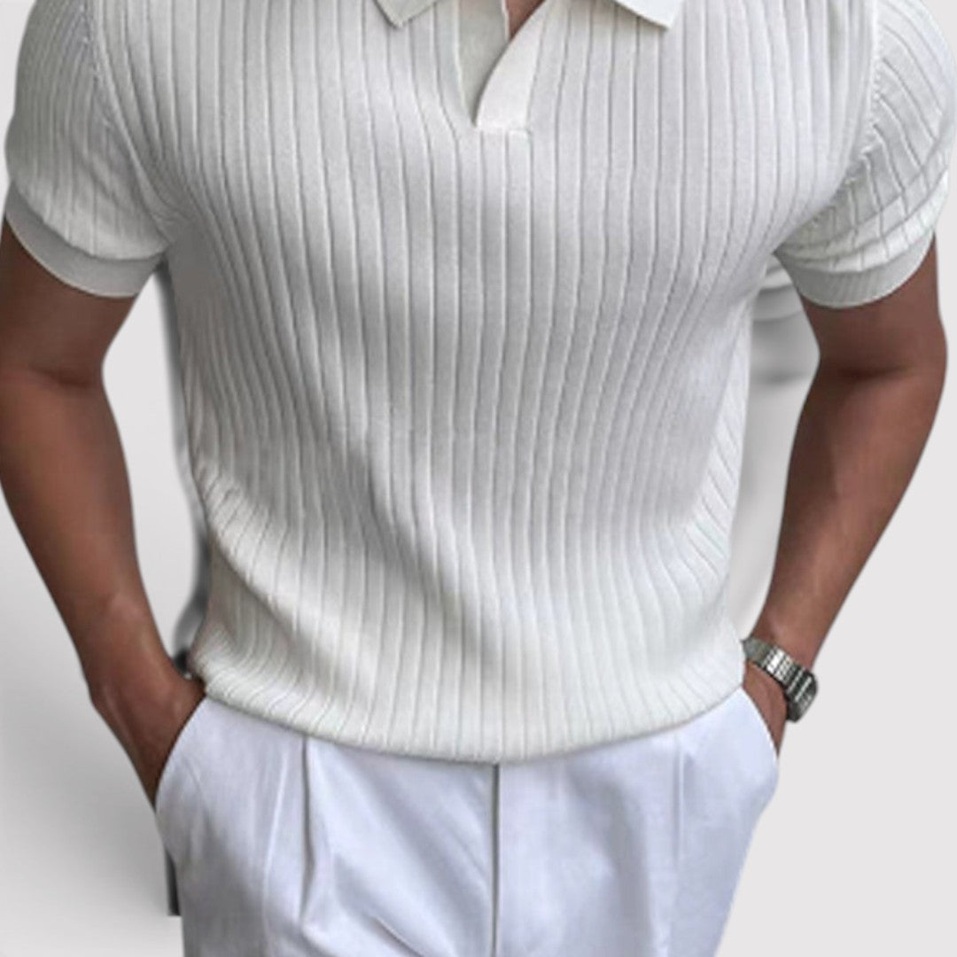 Simon™ | Poloshirt mit Rippstruktur