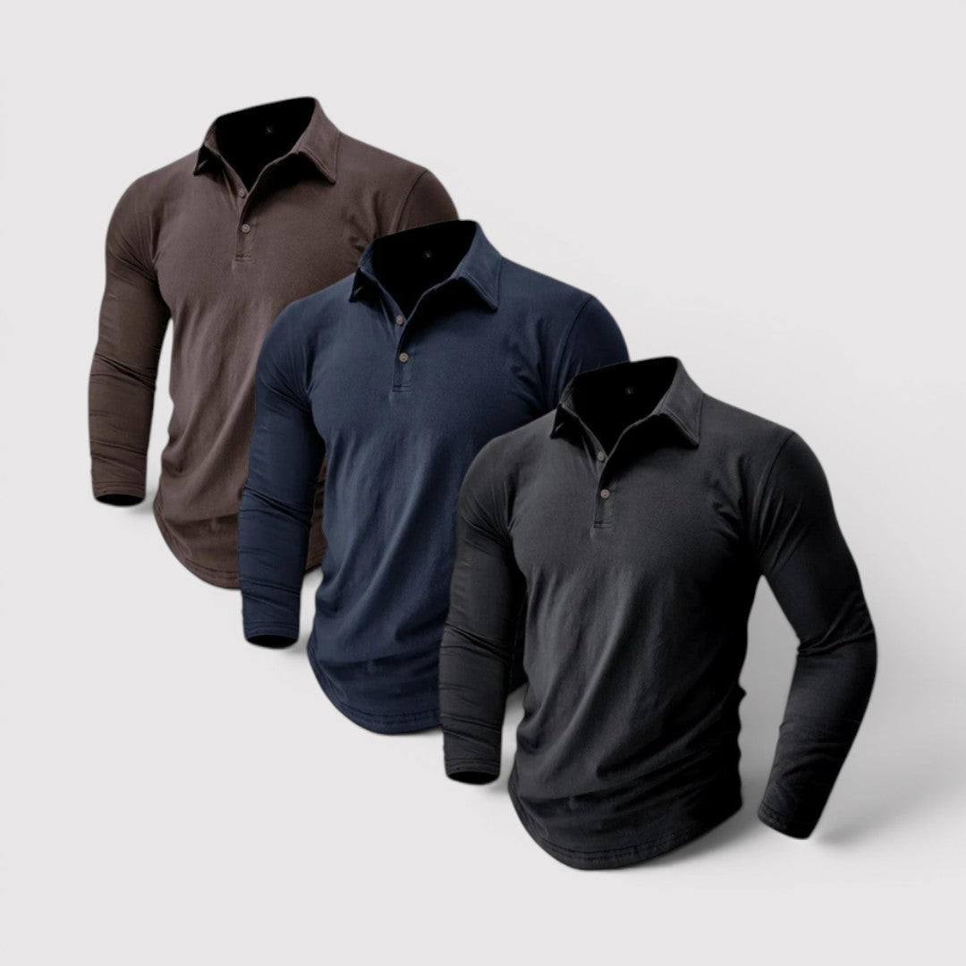 Daniel™ | Langarm-Poloshirt