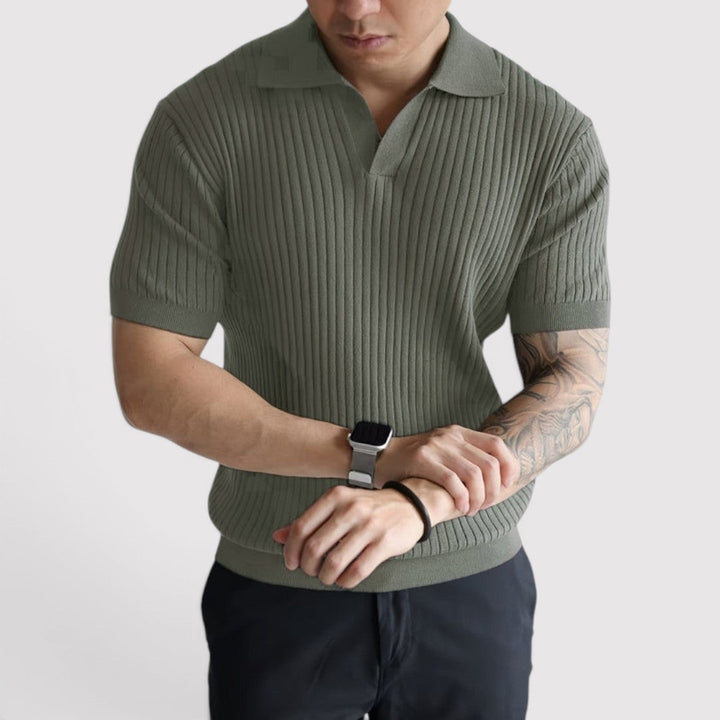 Simon™ | Poloshirt mit Rippstruktur