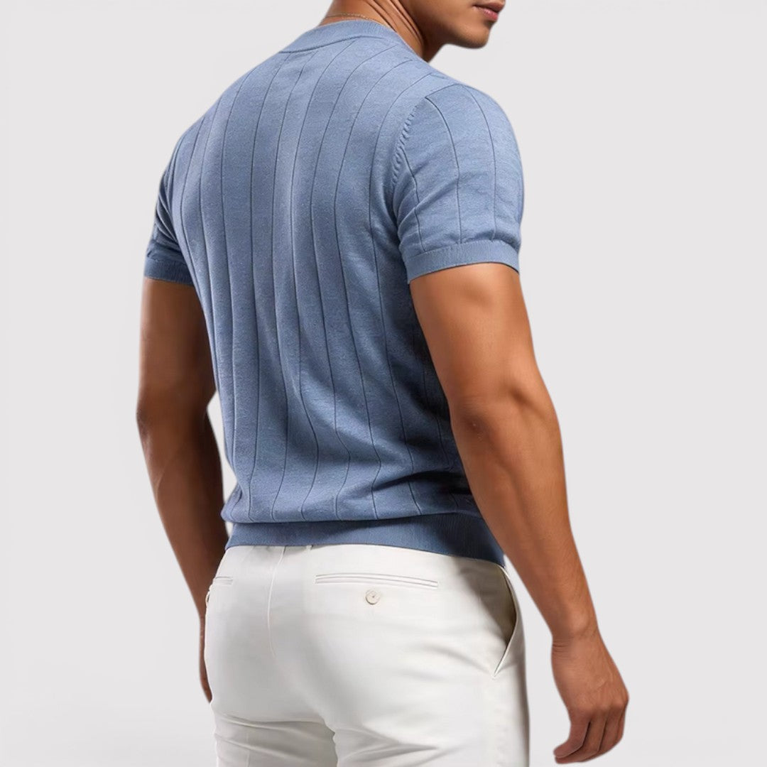 Luis™ | Kurzarm-Strickshirt mit Rundhals