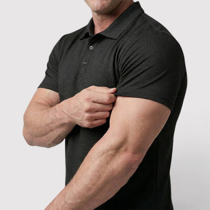 David™ | Poloshirt mit wabenartiger Struktur