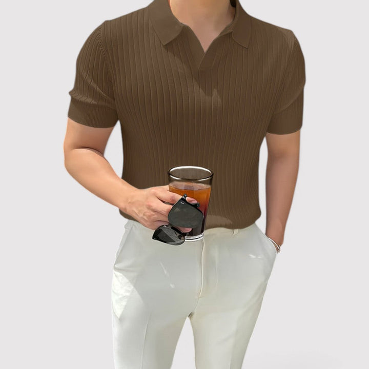 Simon™ | Poloshirt mit Rippstruktur