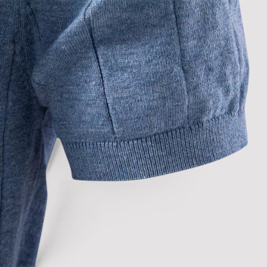 Luis™ | Kurzarm-Strickshirt mit Rundhals