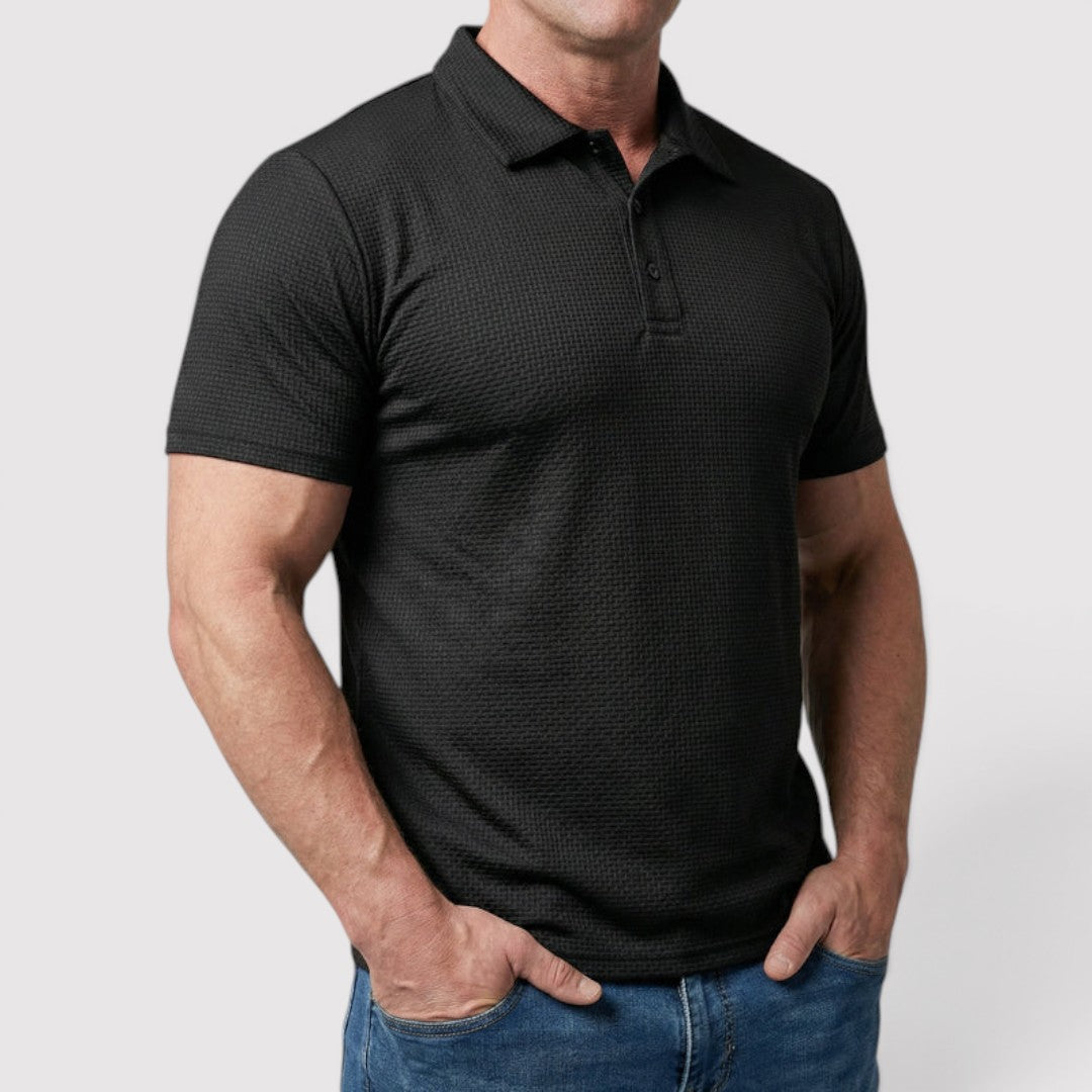 David™ | Poloshirt mit wabenartiger Struktur