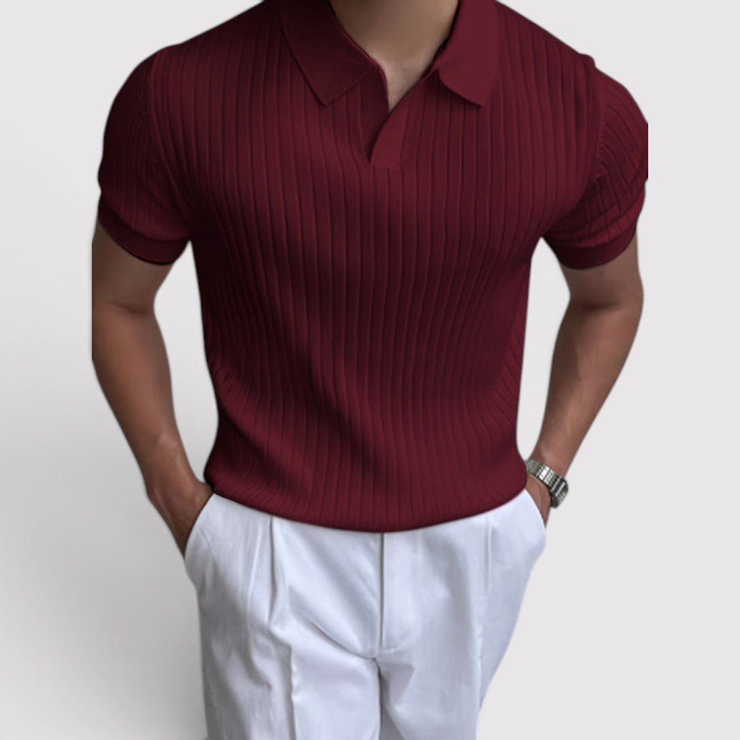 Simon™ | Poloshirt mit Rippstruktur