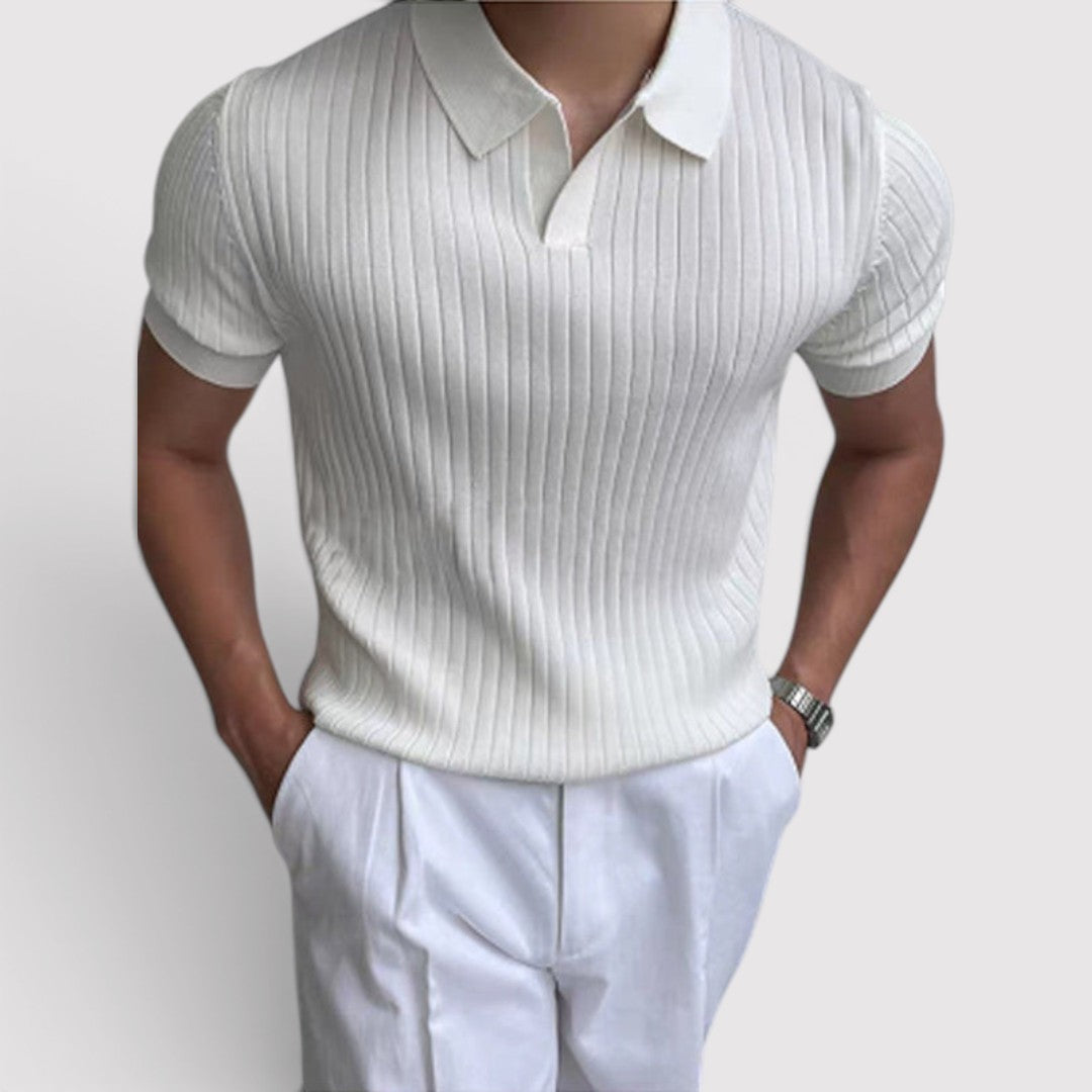 Simon™ | Poloshirt mit Rippstruktur