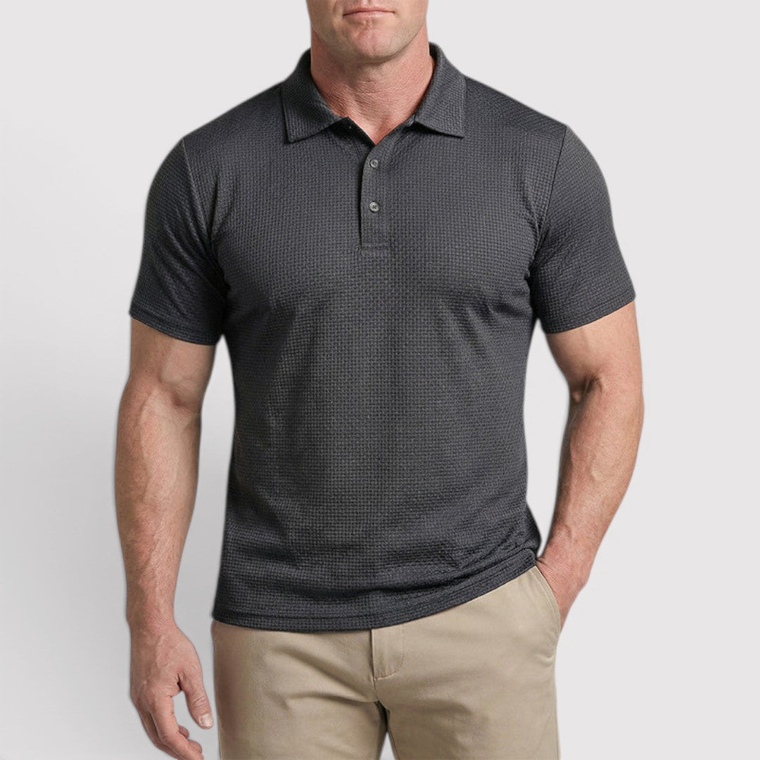 David™ | Poloshirt mit wabenartiger Struktur