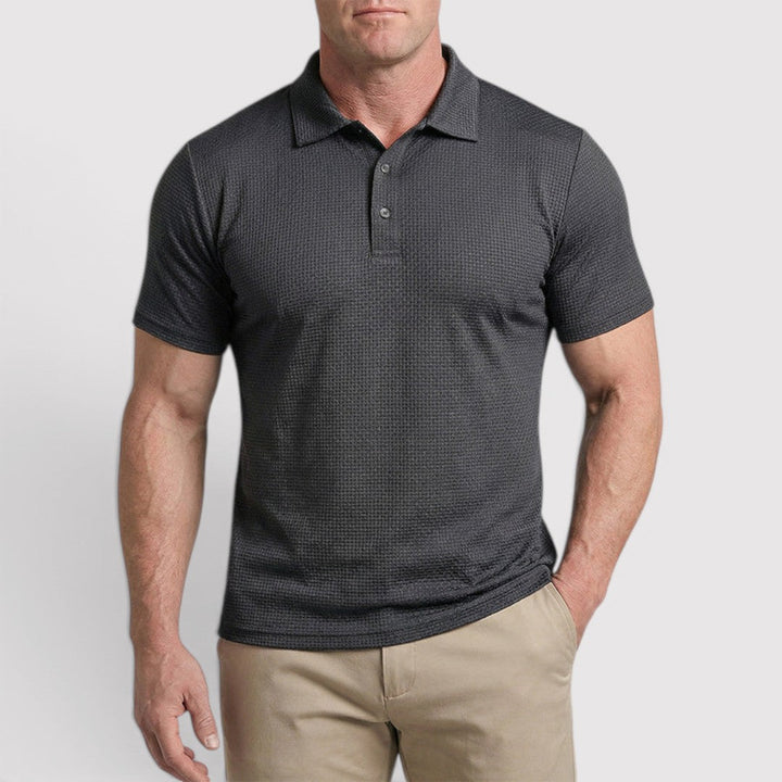 David™ | Poloshirt mit wabenartiger Struktur