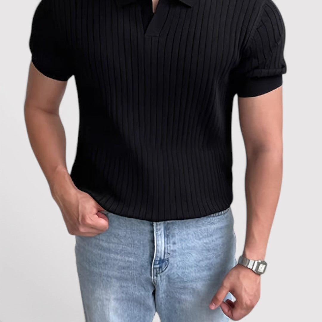Simon™ | Poloshirt mit Rippstruktur