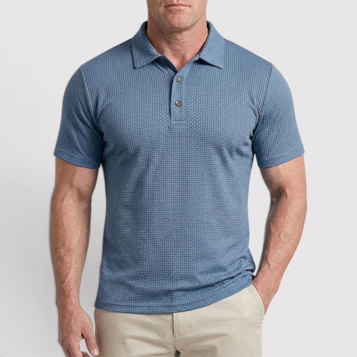 David™ | Poloshirt mit wabenartiger Struktur