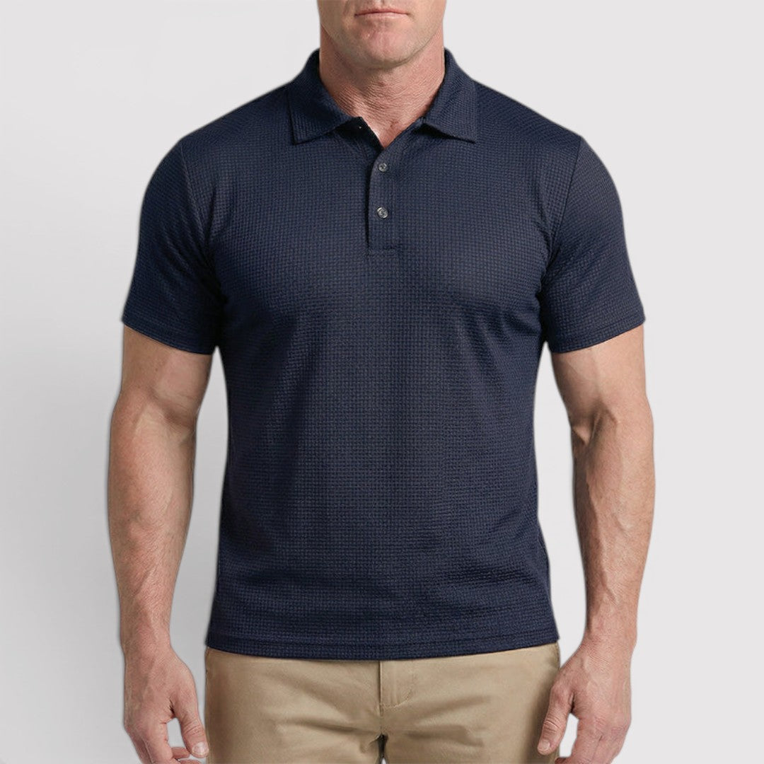 David™ | Poloshirt mit wabenartiger Struktur