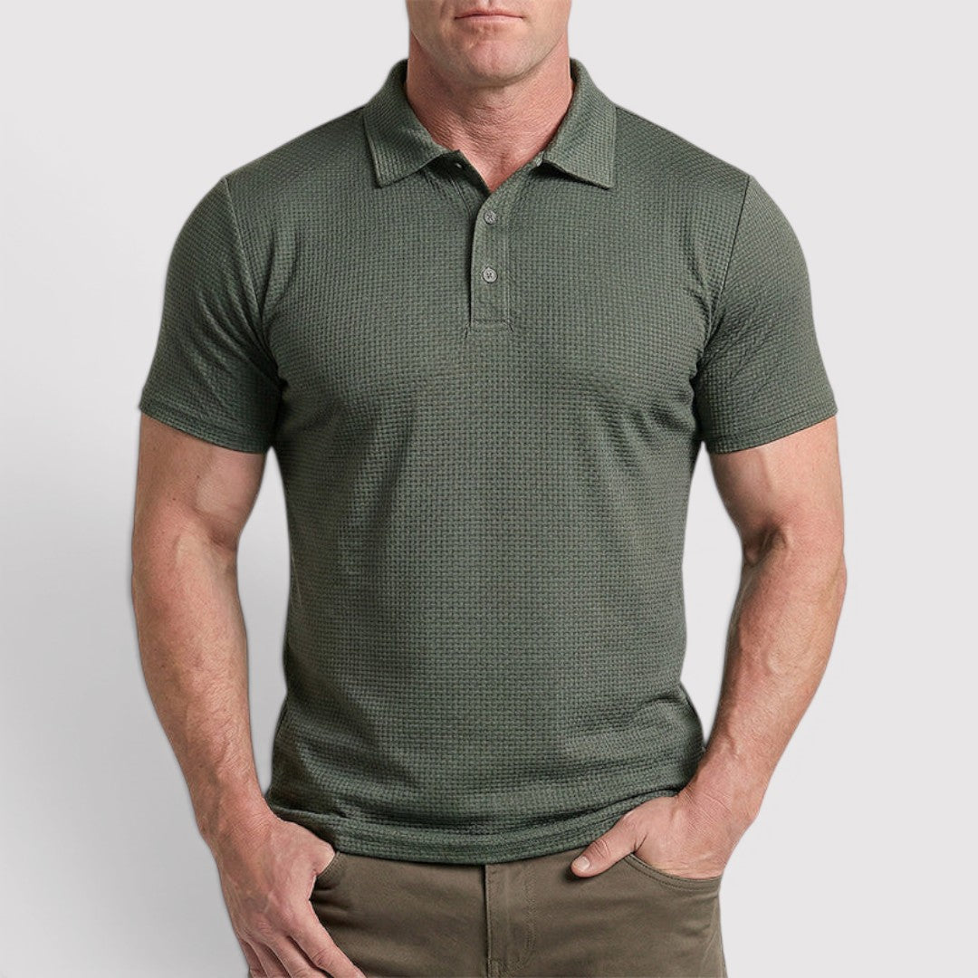 David™ | Poloshirt mit wabenartiger Struktur