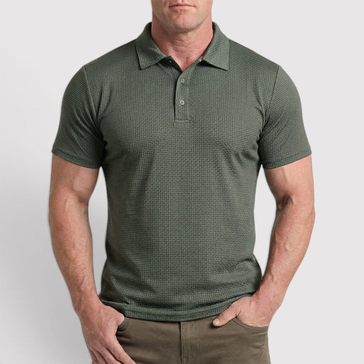 David™ | Poloshirt mit wabenartiger Struktur