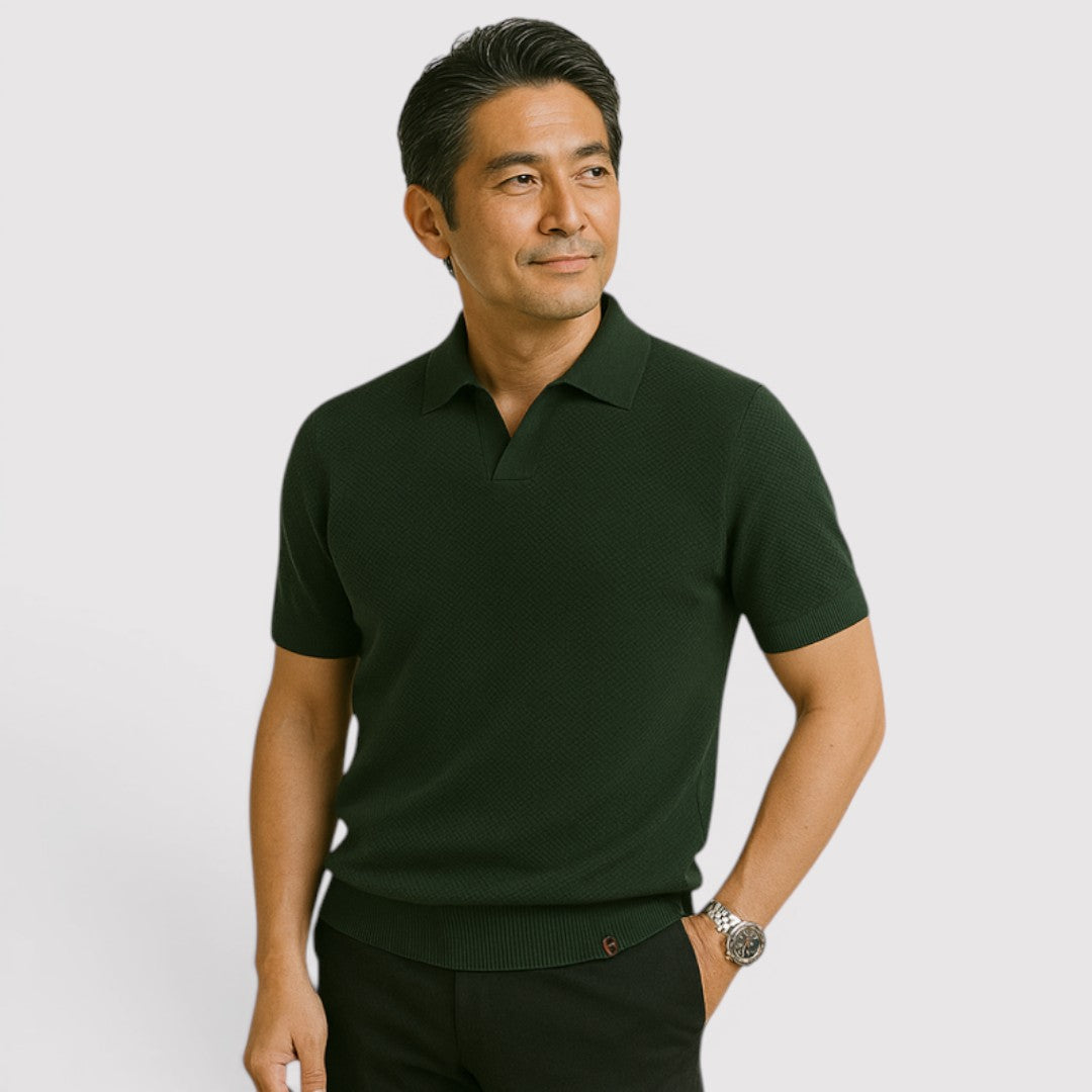 Gottlieb™ | Poloshirt ohne Knopfleiste