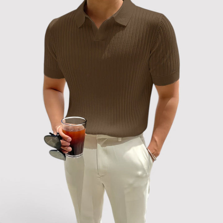Simon™ | Poloshirt mit Rippstruktur