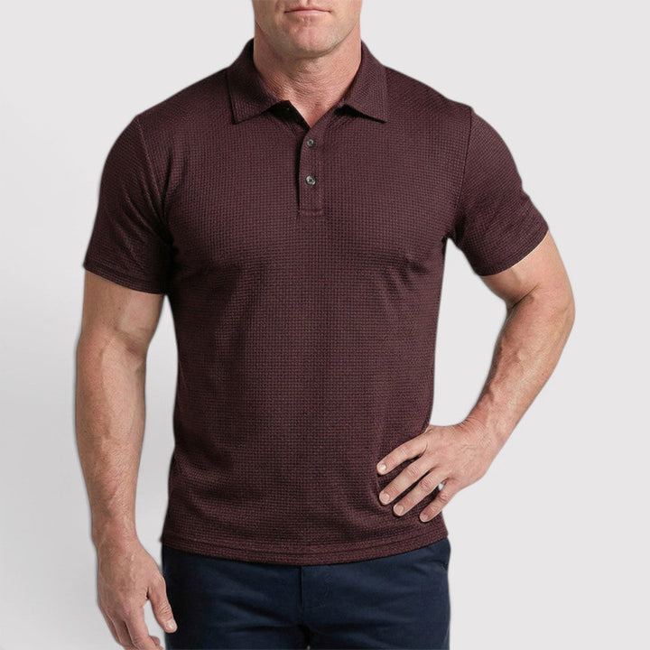 David™ | Poloshirt mit wabenartiger Struktur