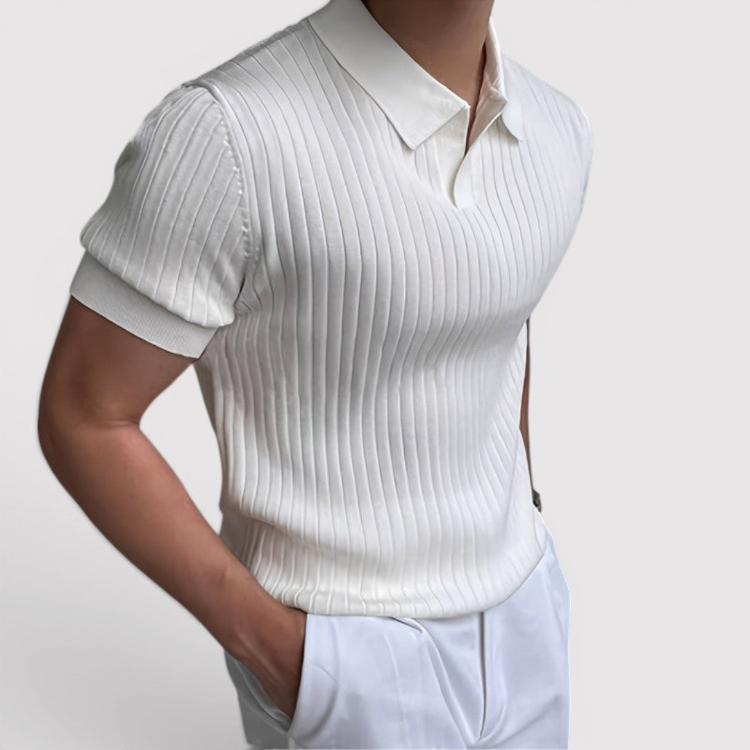 Simon™ | Poloshirt mit Rippstruktur