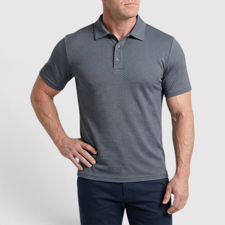 David™ | Poloshirt mit wabenartiger Struktur