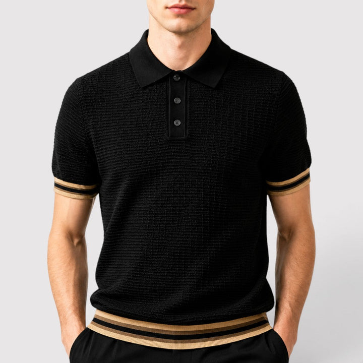 Paul™ | Wabenartiges Strick-Poloshirt