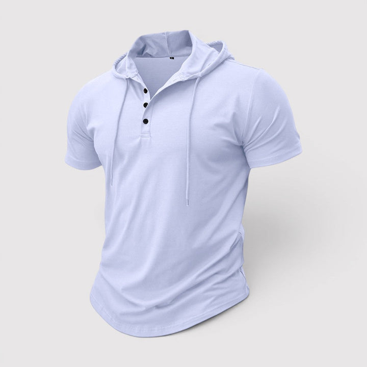 Malte™ | Atmungsaktives Kapuzenshirt mit Knopfleiste