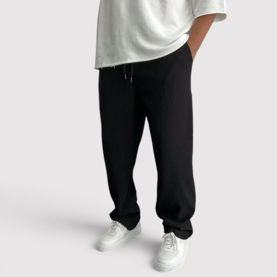 Linus™ | Elastische Loungehose mit Rippstruktur