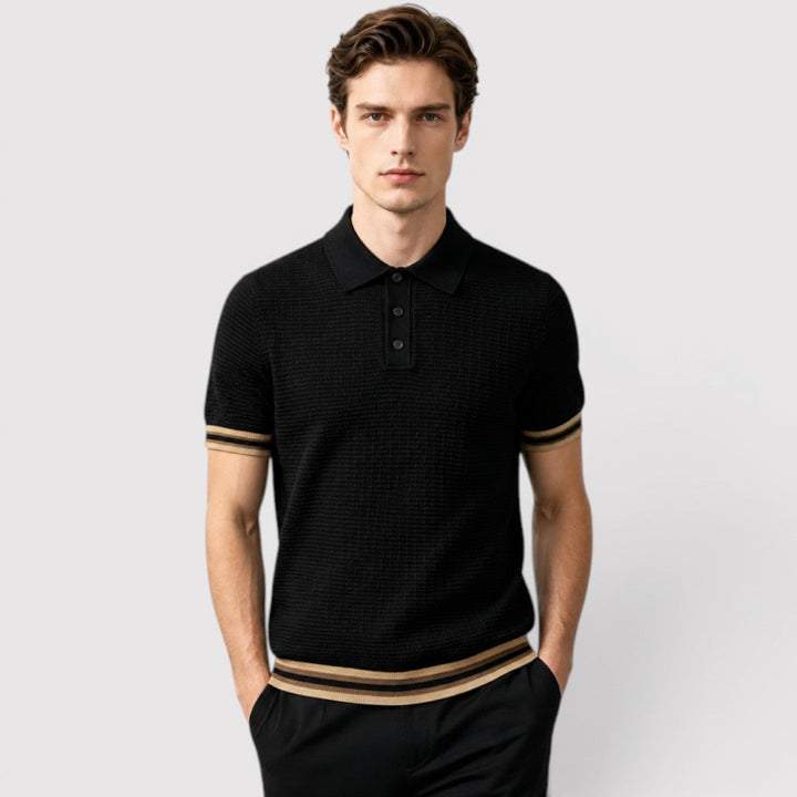 Paul™ | Wabenartiges Strick-Poloshirt