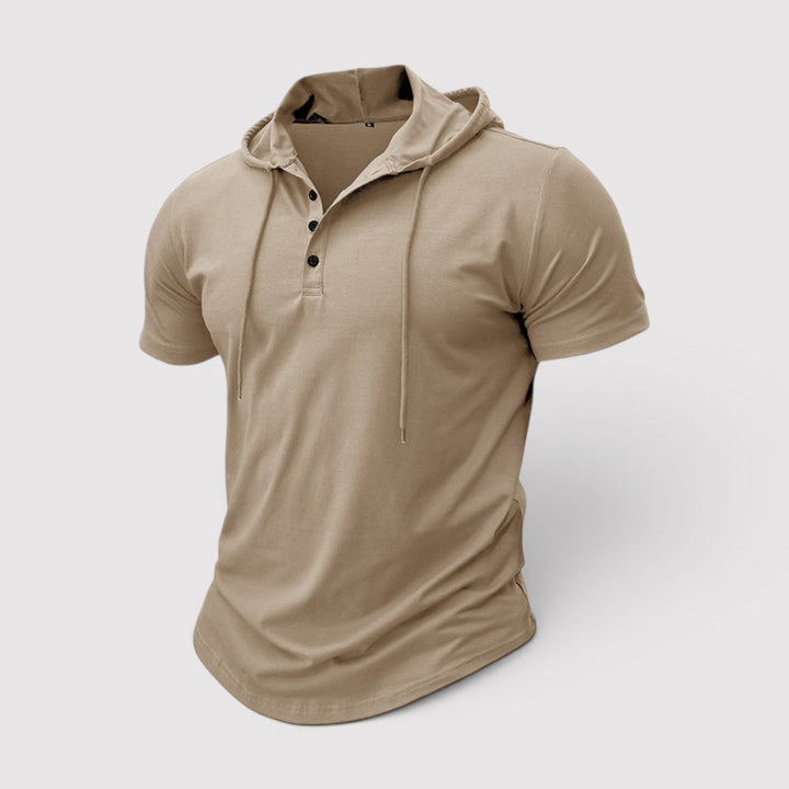 Malte™ | Atmungsaktives Kapuzenshirt mit Knopfleiste