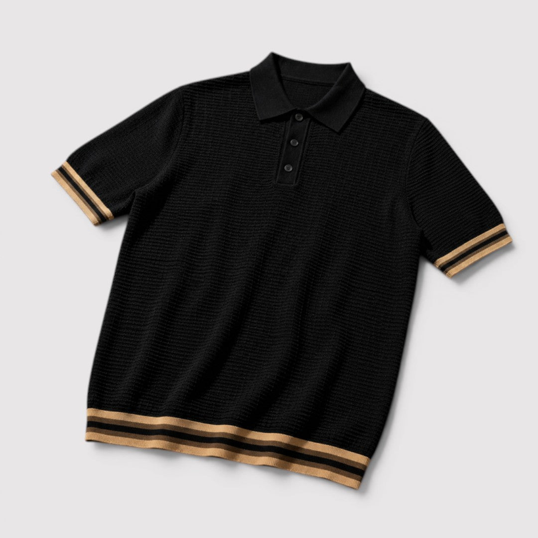 Paul™ | Wabenartiges Strick-Poloshirt