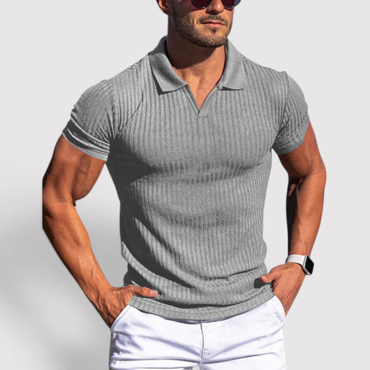 Martin™ | Strickpoloshirt mit Rippkragen