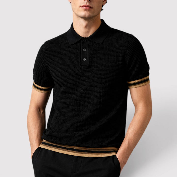 Paul™ | Wabenartiges Strick-Poloshirt