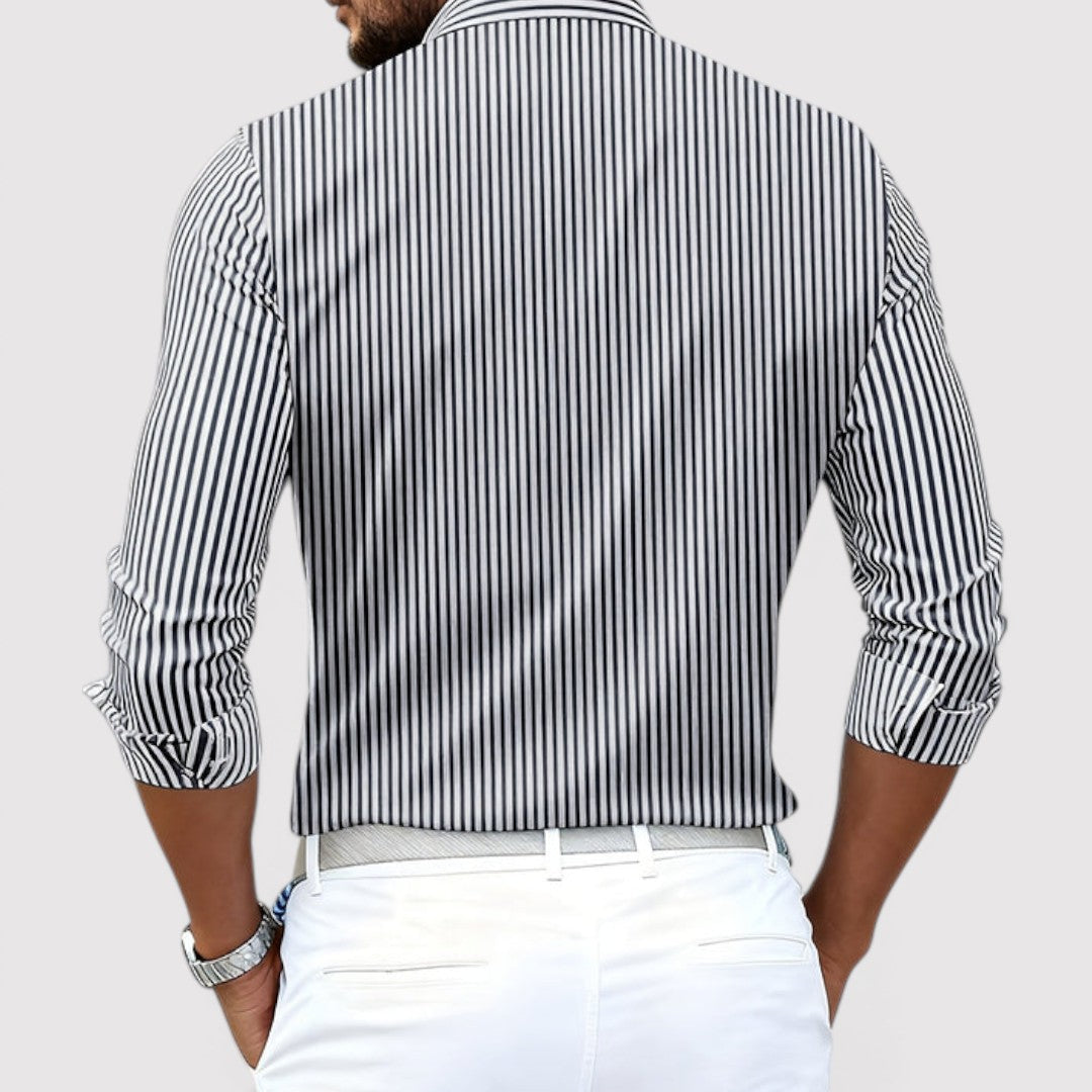 Lukas™ | Atmungsaktives gestreiftes Hemd