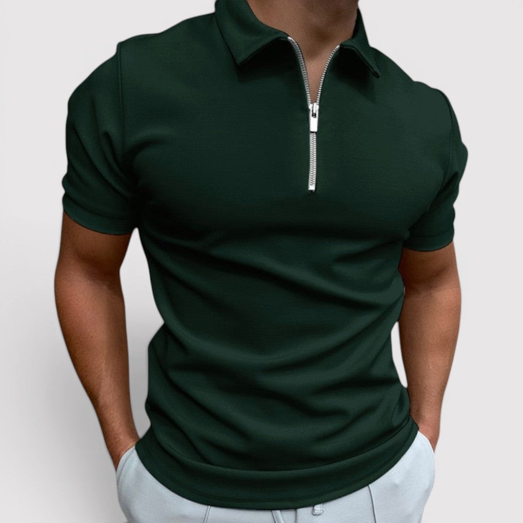 Andreas™ | Stretch-Poloshirt mit Halfzip-Kragen