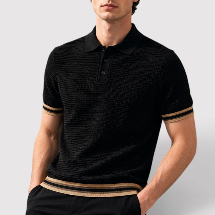 Paul™ | Wabenartiges Strick-Poloshirt