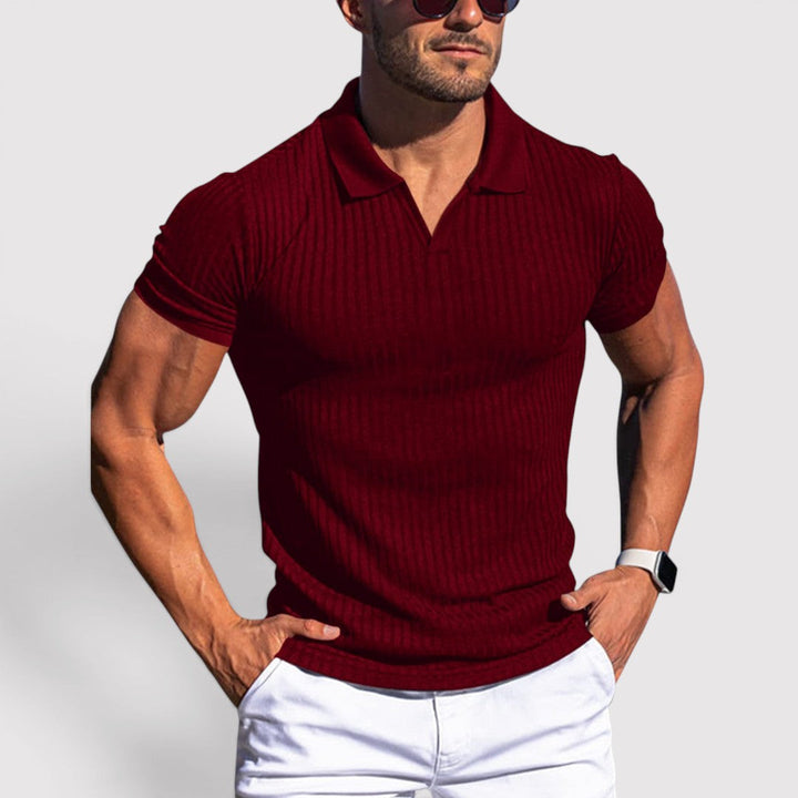 Martin™ | Strickpoloshirt mit Rippkragen