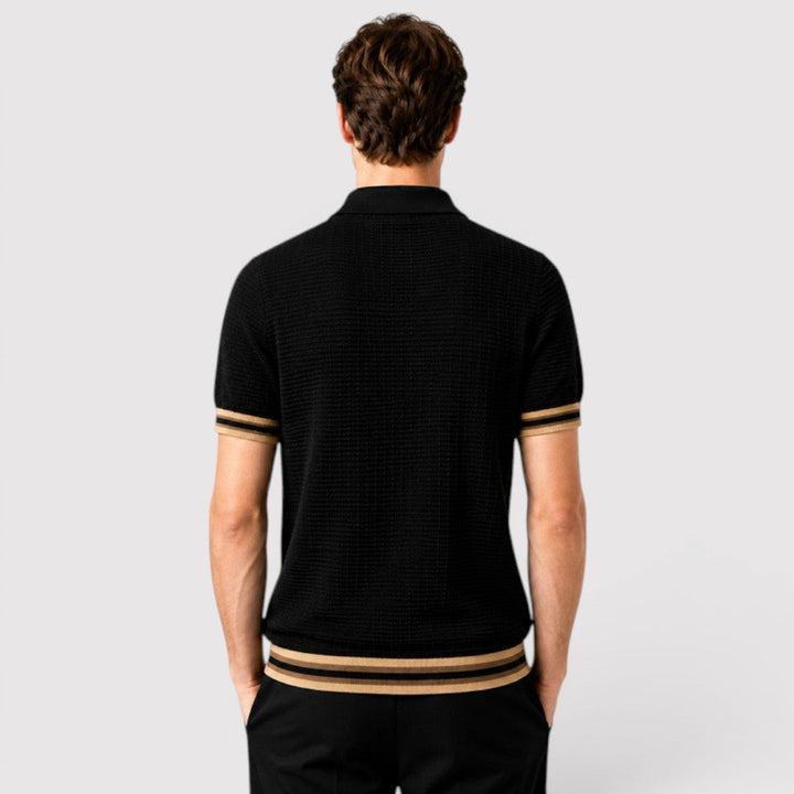 Paul™ | Wabenartiges Strick-Poloshirt