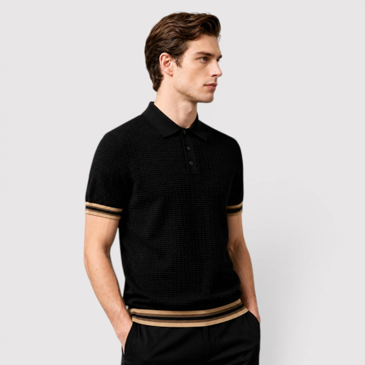 Paul™ | Wabenartiges Strick-Poloshirt