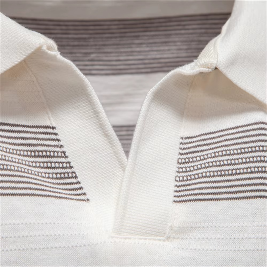 Theo™ | Luftiges gestreiftes Poloshirt für den Sommer