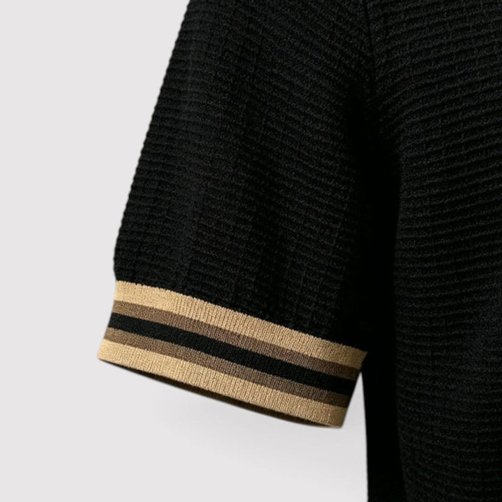 Paul™ | Wabenartiges Strick-Poloshirt
