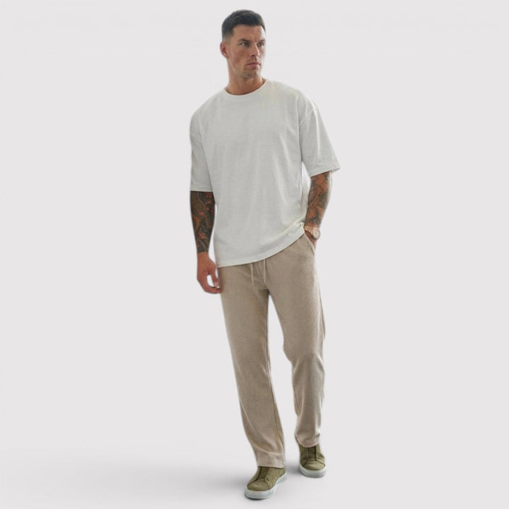 Linus™ | Elastische Loungehose mit Rippstruktur