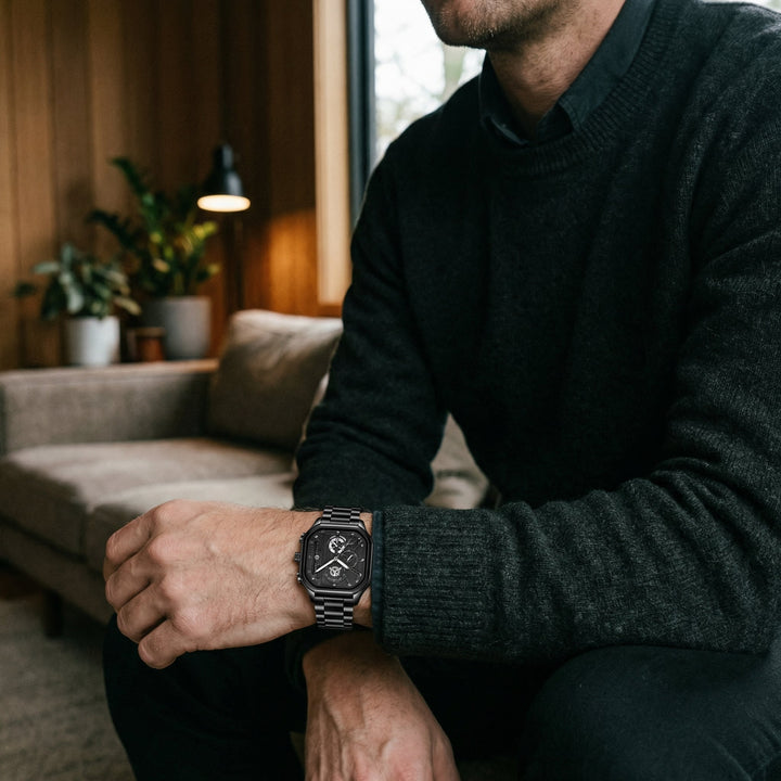 Edmund™ | Elegante Edelstahl-Quarzuhr im modernen Design