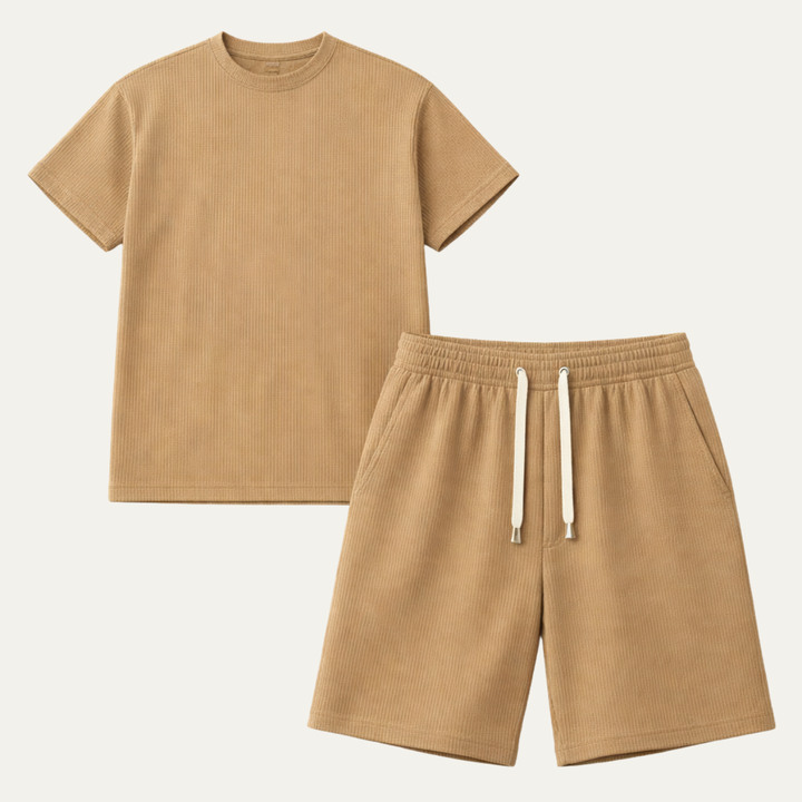 Hannes™ | Strukturiertes Sommer-Set T-Shirt & Shorts